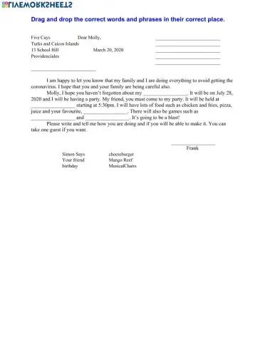 Invitation Letter - Birthday Party