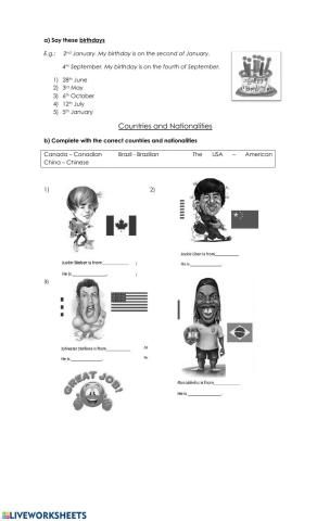 Countries and Nationalities