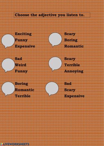 Adjectives to describe movies