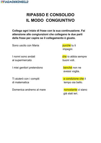 Consolidamento modo congiuntivo