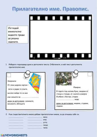 Прилагателно име. Правопис