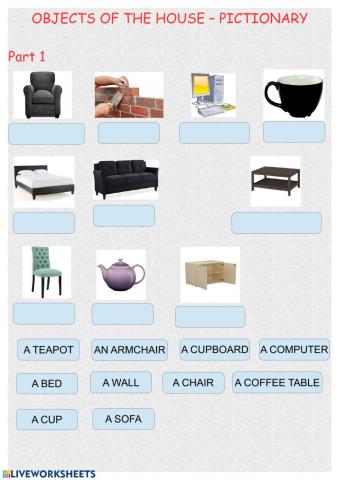 objects of the house- Pictionary