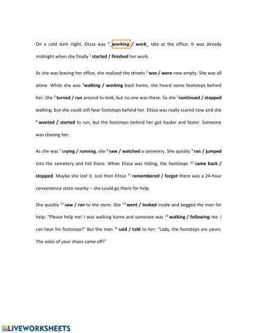 Story: Elissa and the Mysterious Stalker