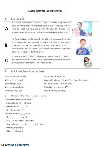 Countries and Nationalities