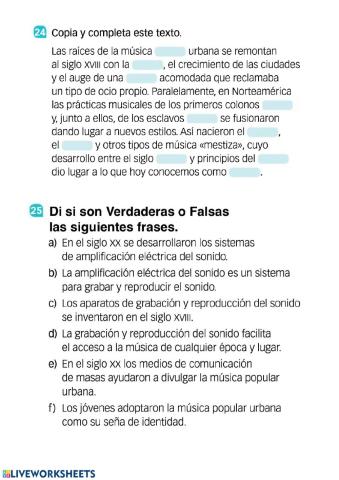 Tema 3. Estrellas del rock. Actividades finales.