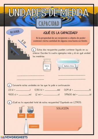 Unidades de medida: capacidad