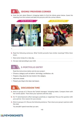 Grade 10 Theme 10 Shopping SB Page 140