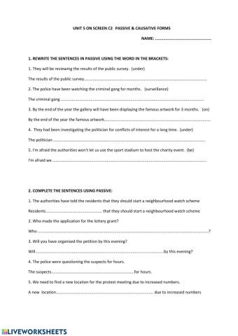 Passive and causative forms