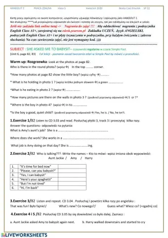 Unit 6 lekcja 6.2 klasa 5