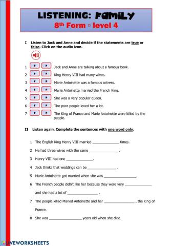 Listening: family and royal weddings