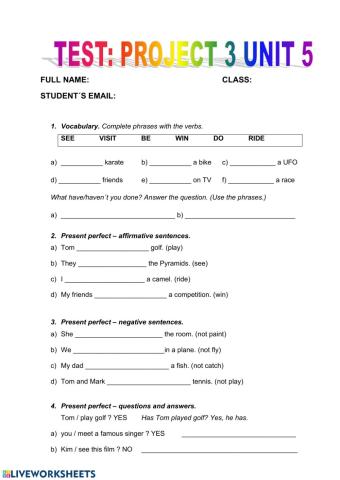 Project 3 3rd UNIT 5