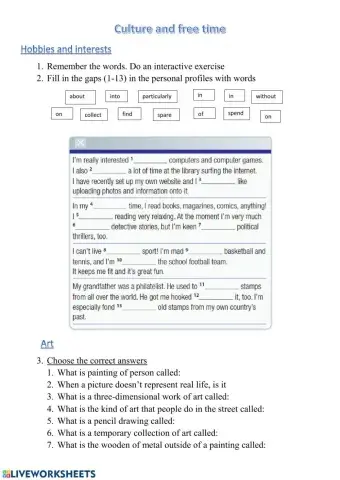 Culture and free time