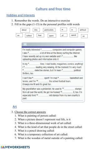 Culture and free time