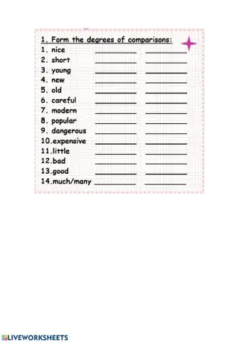 Comparatives and superlatives