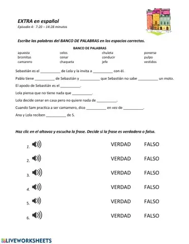EXTRA en español, episodio 4:  7:20 a 14:28 minutos