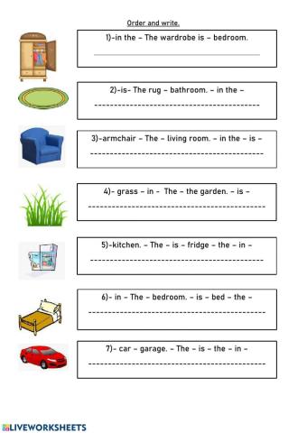 Order. Objects and parts of the house.