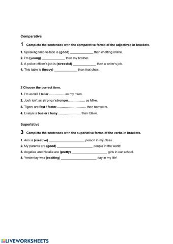 Comparative-superlative