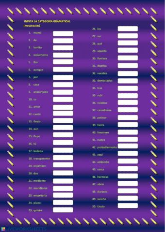 Categorías gramaticales