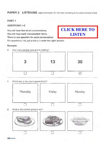 Listening test 2