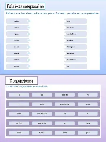 Palabras compuestas y conjunciones