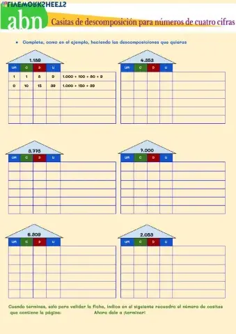 Descomposición de números de 4 cifras