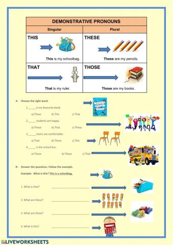 Demonstrative pronouns