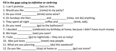 Gerund- Infinitive