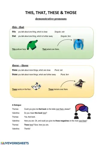 This, that, these, those