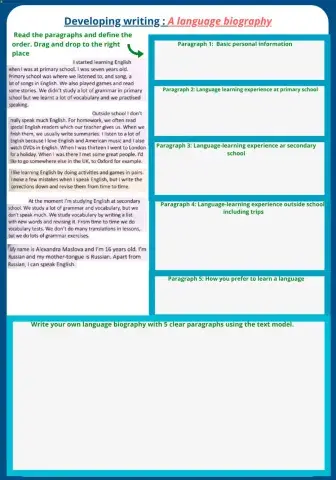 Developing writing: a language biography