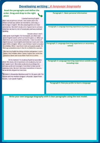 Developing writing: a language biography