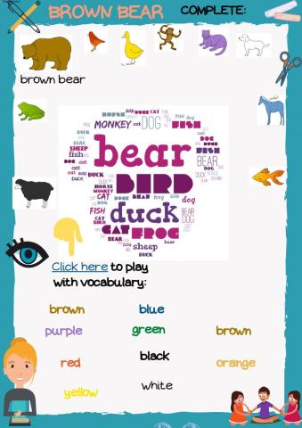 Wordcloud brown bear