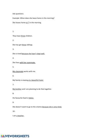 Present Simple and Continuous Questions