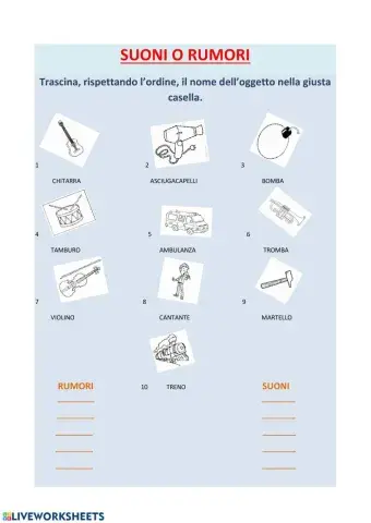 SUONI O RUMORI CLASSE 2