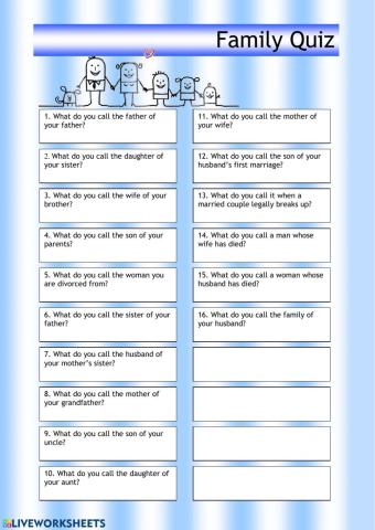 Family quiz