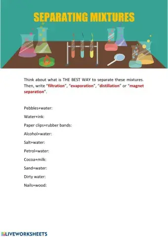 How to separate mixtures.