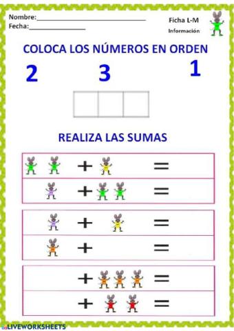 Ficha Orden y Suma