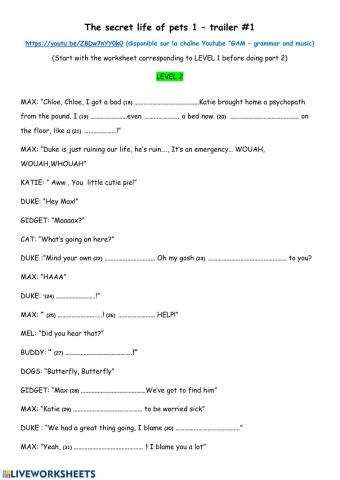 Watch listen and complete PART 2