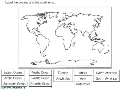 Continents and oceans