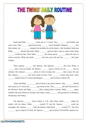 The twins daily routine