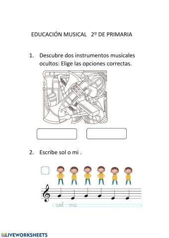 Ficha de repaso de segundo de primaria