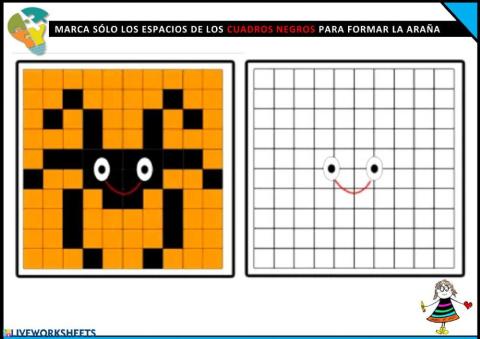 Marca los espacios (araña)