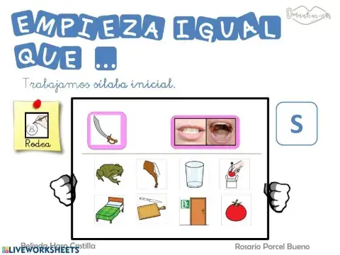 Empieza por sílabas con s