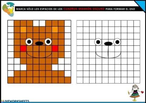 Marca los espacios (oso)