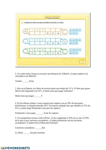 Repaso U. 9 Matemáticas. Proporcionalidad y porcentajes