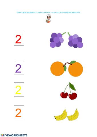 Ficha número 2 fruta