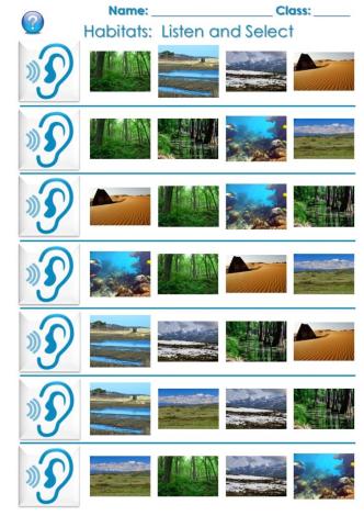 Seven Habitats - Listen and select