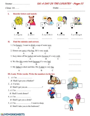 Unit 6: A DAY IN THE COUNTRY - Page 55