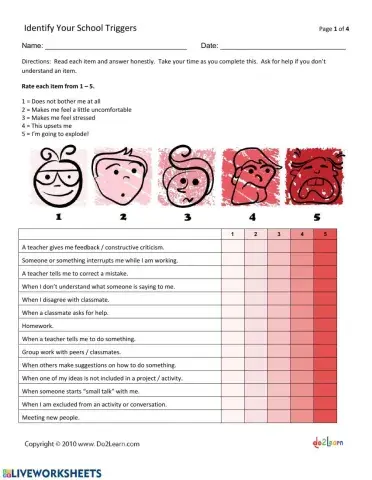 School Triggers Scale