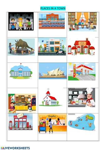 Places in a town