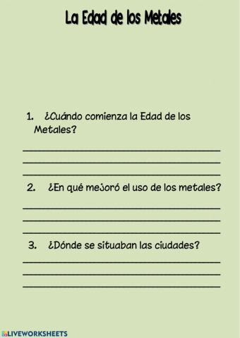La Edad de los Metales